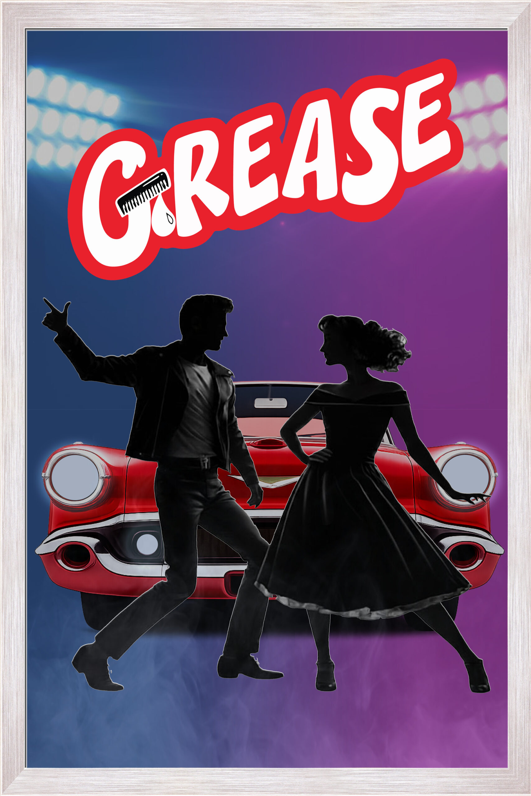 Grease production artwork for the Henegar Center's 2026-27 season